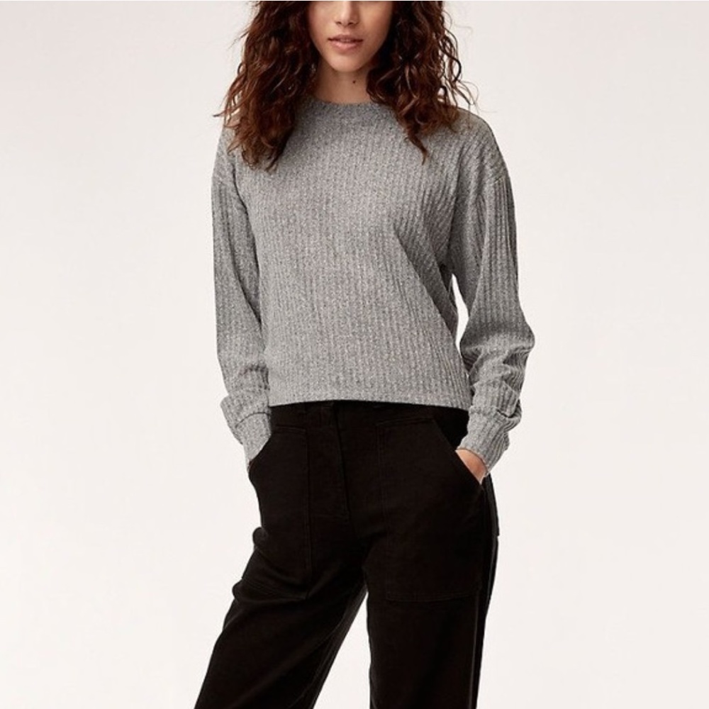 Aritzia Wilfred Free Rudko Longsleeve Heather Gray